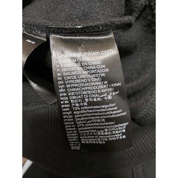 Calvin Klein Jeans Men's Black Logo Long Sleeve Crewneck Sweatshirt Top Size L - Picture 5 of 5